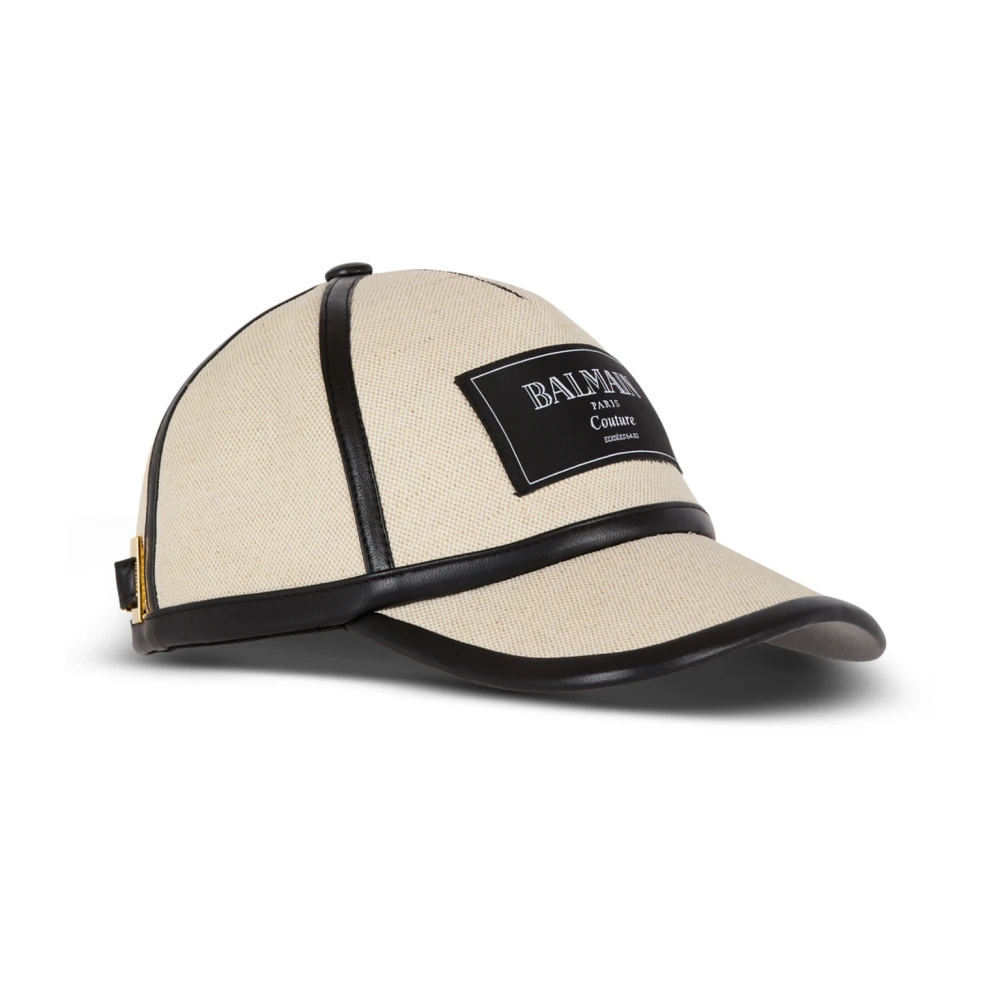 Balmain Canvas pet met Couture label Beige Heren