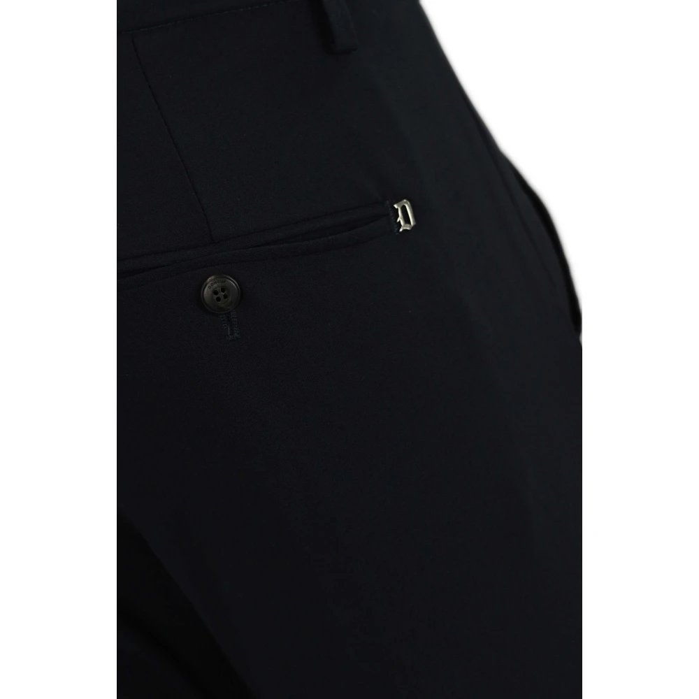 Dondup Blauwe Wol Slim Fit Broek Blue Heren