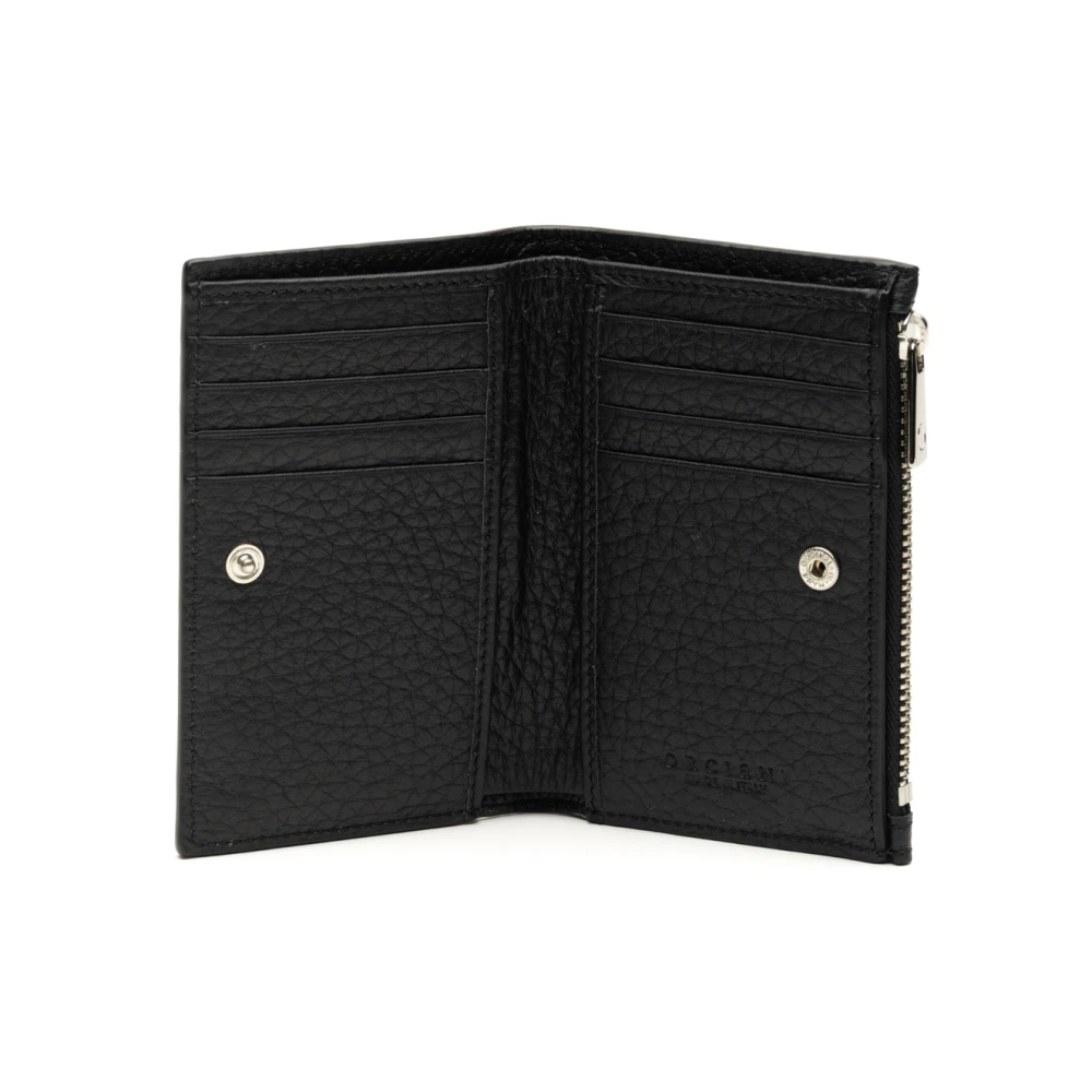 Orciani Zwarte Zachte Portemonnee Black Dames
