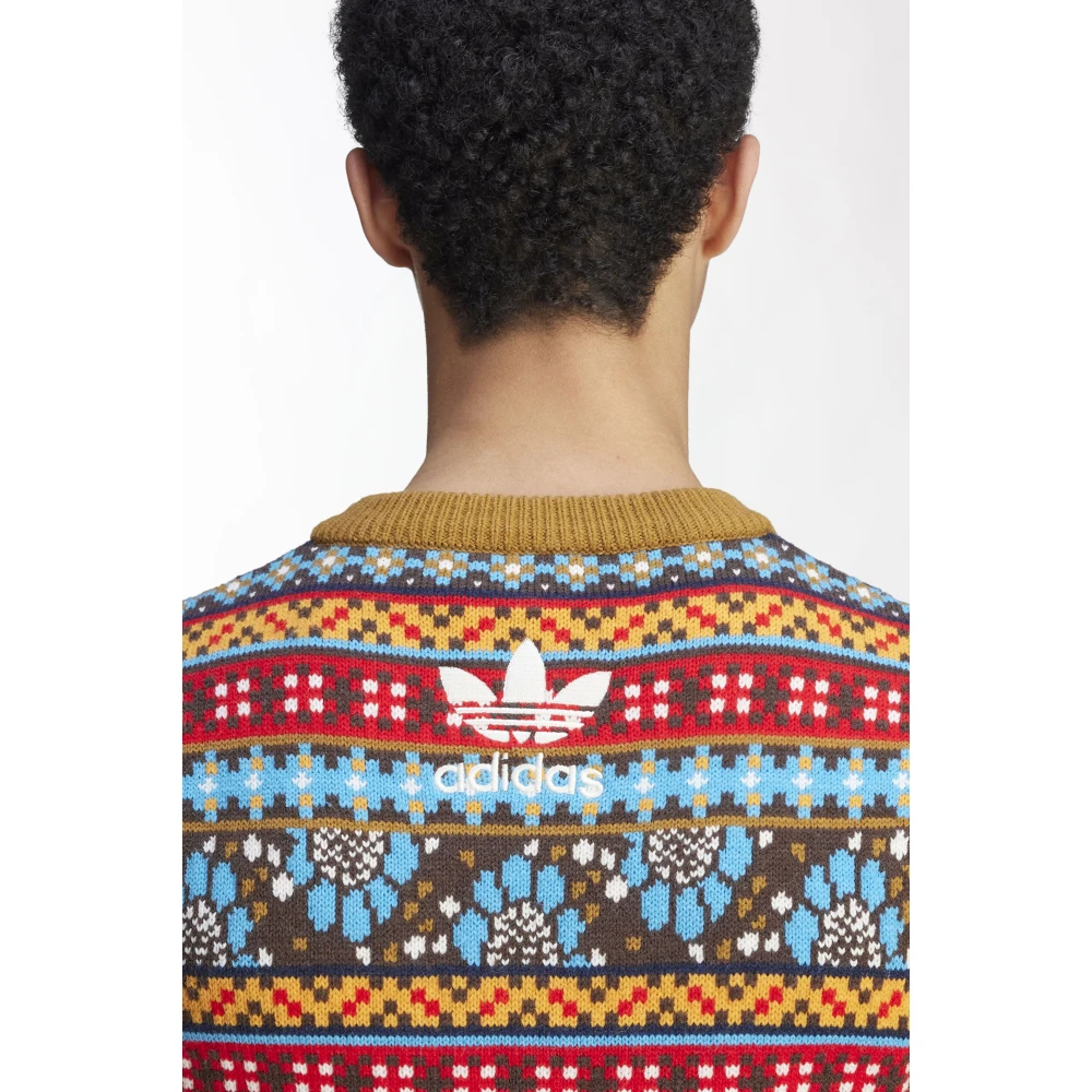 Adidas Gebreide V-halsvest in Multi Multicolor Heren