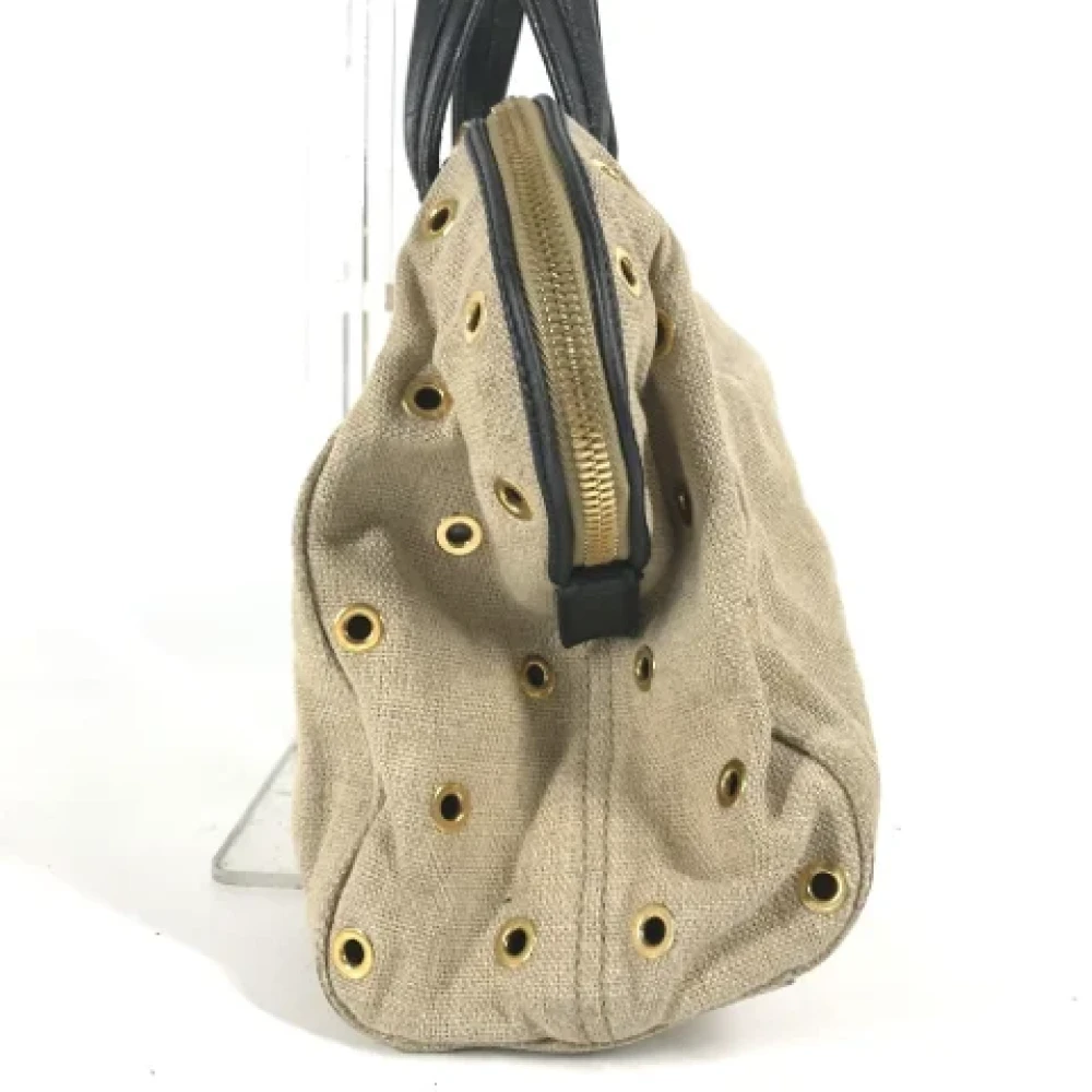 Fendi Vintage Pre-owned Leather fendi-bags Beige Dames