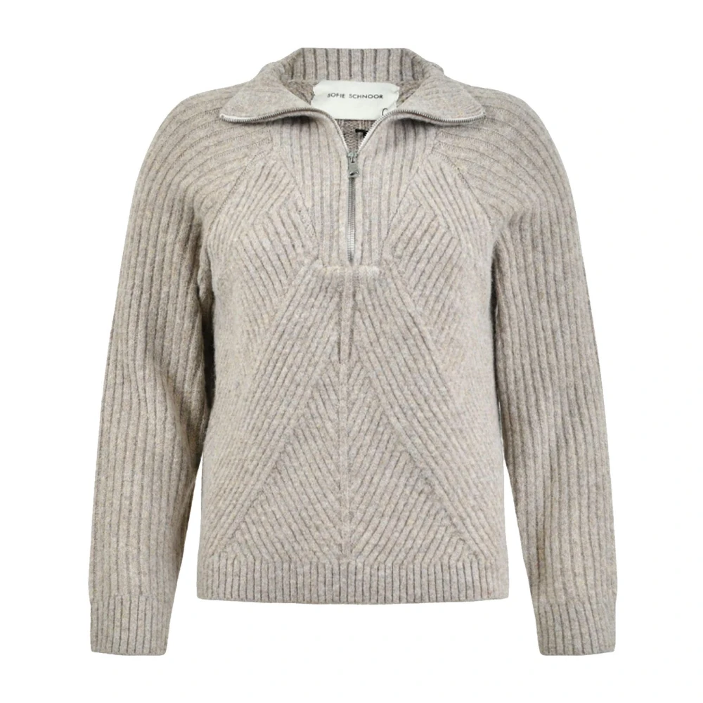 Sofie Schnoor Gray Snos416 Jumper - Female - V-Neck Knitwear - Xs - Knitwear