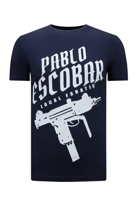 pablo-escobar-uzi-print-herr-t-shirt