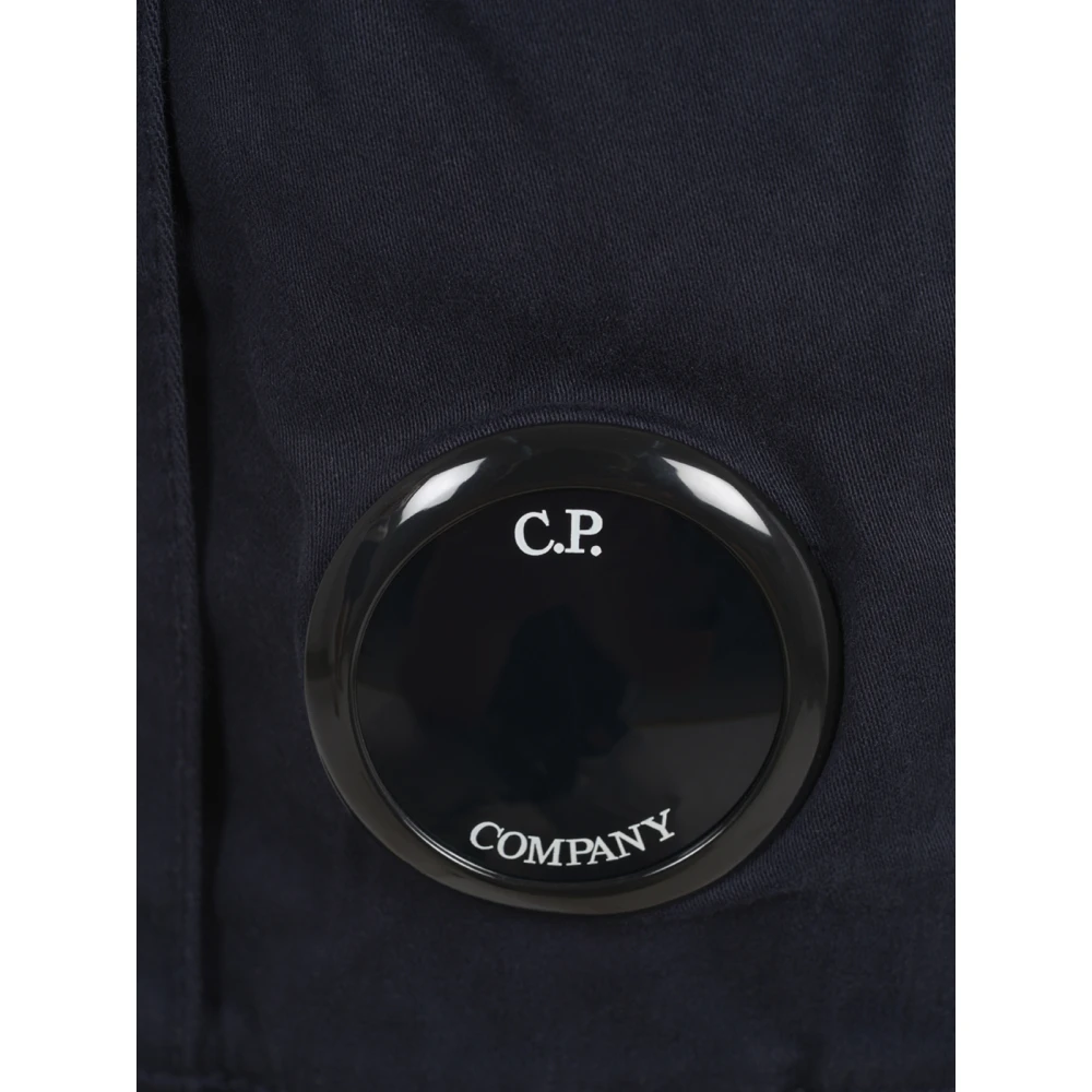 C.P. Company Cargo broek in stretch satijn Blue Heren