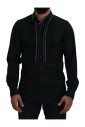 chemise-slim-fit-en-coton-noir