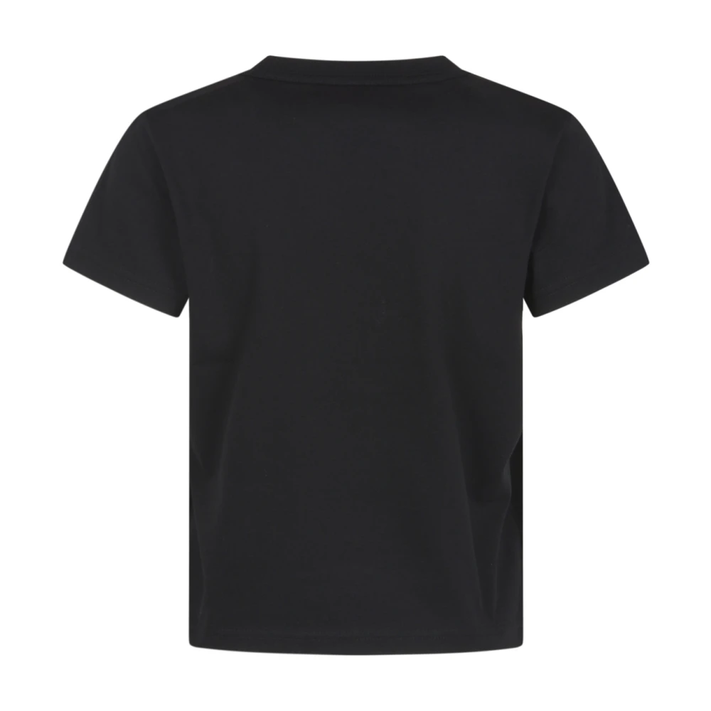 alexander wang Zwart Logo Tee Met Halsband Black Dames