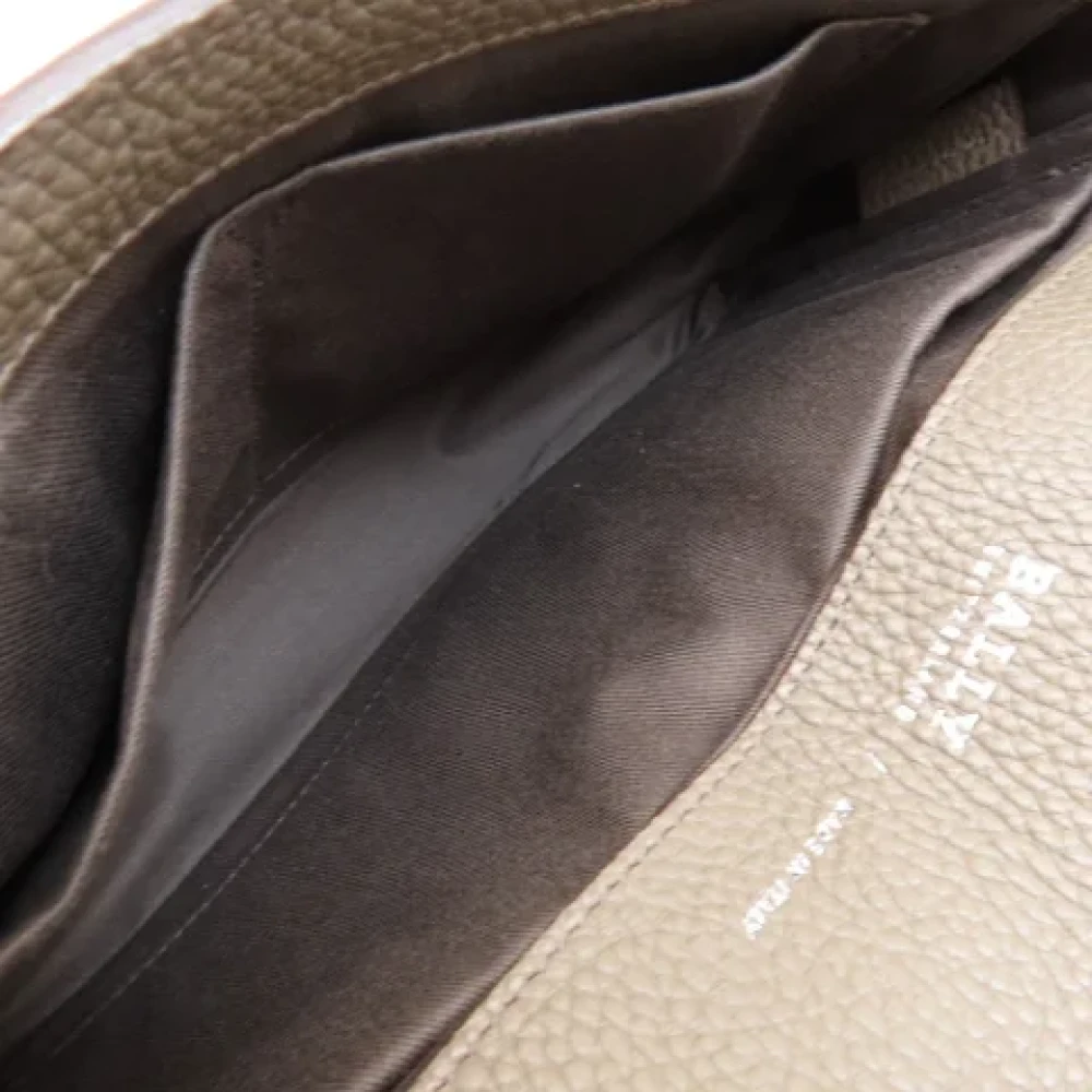 Bally Pre-owned Leather handbags Beige Heren