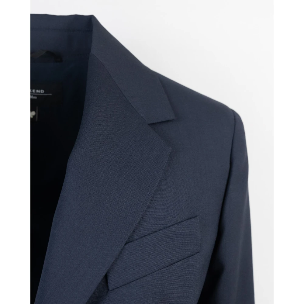 Max Mara Blauwe Wollen Jas Klassieke Stijl Blue Dames