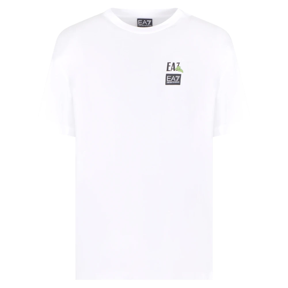 Emporio Armani EA7 Witte T-shirts en Polo's Zachte Pasvorm White Heren
