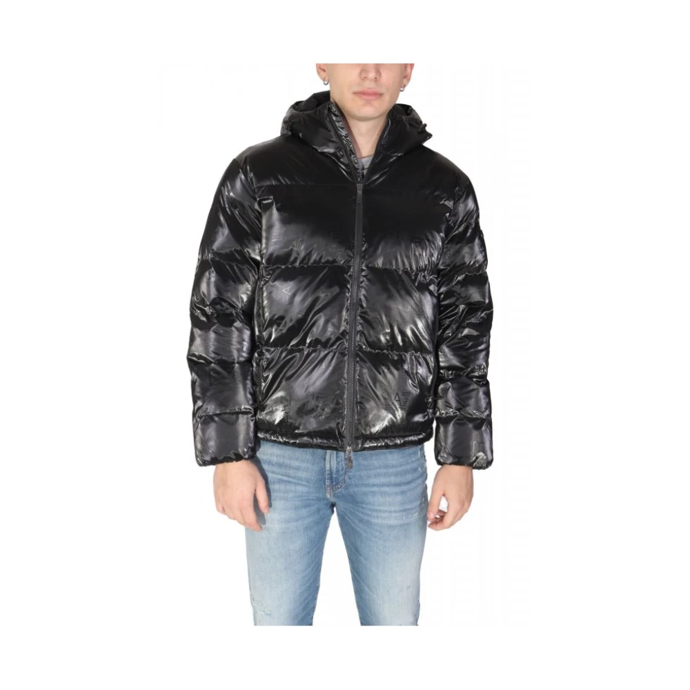 Emporio Armani Ea7 Uomo Nero Giacca Imbottita In Tessuto Tecnico