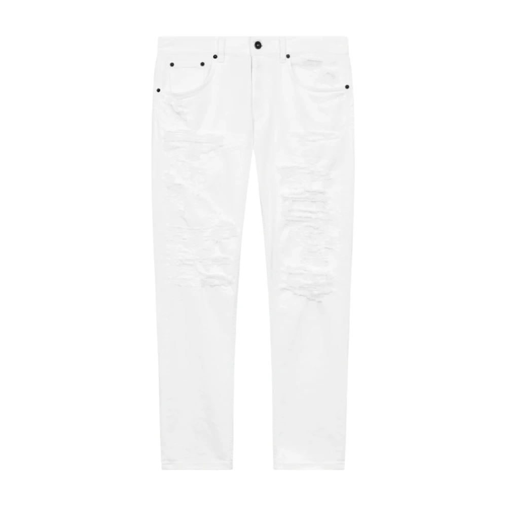 Dondup Moderne Slim Fit Carrot Jeans White Heren