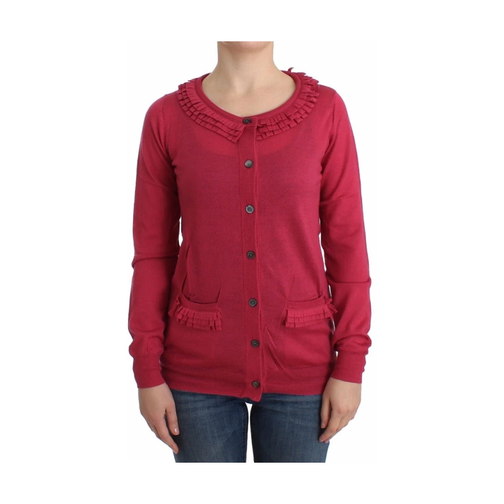 John Galliano Women's Pink Wool Cardigan