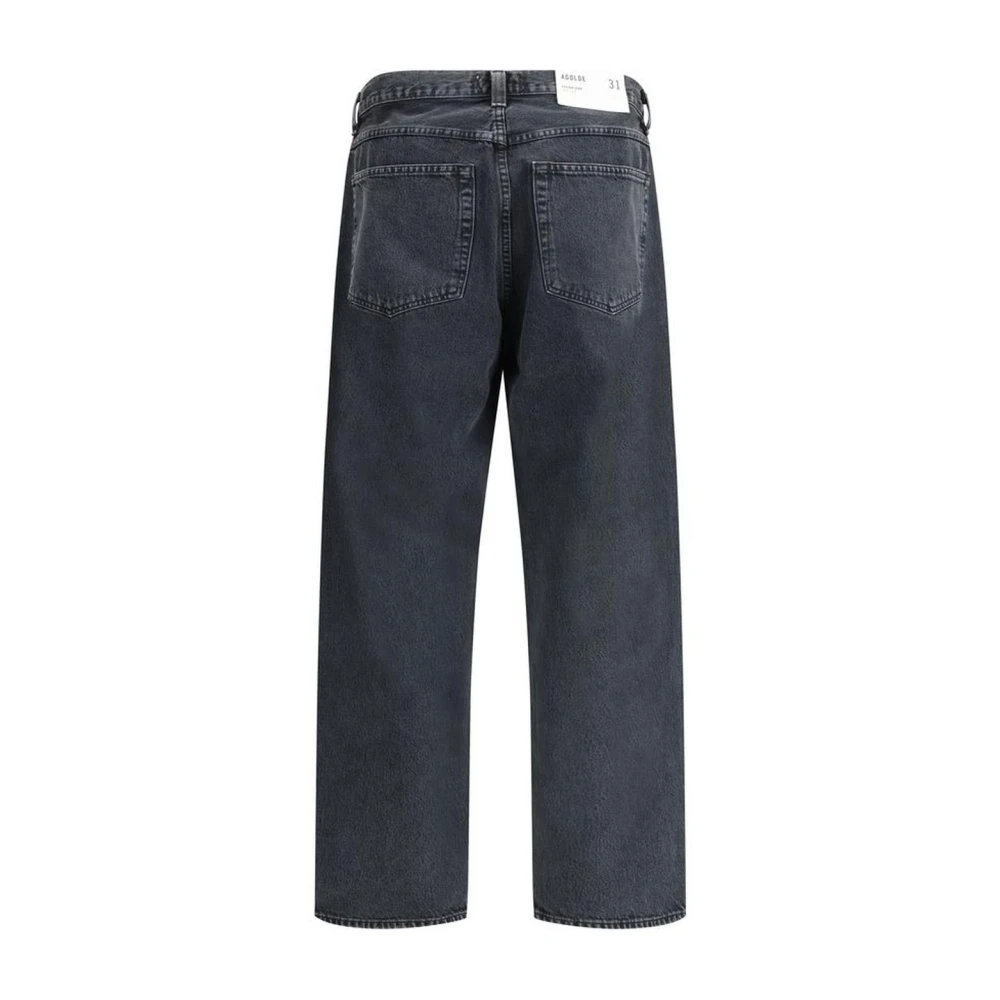 Agolde High Waist Fusion Jeans met Riemlussen Black Heren
