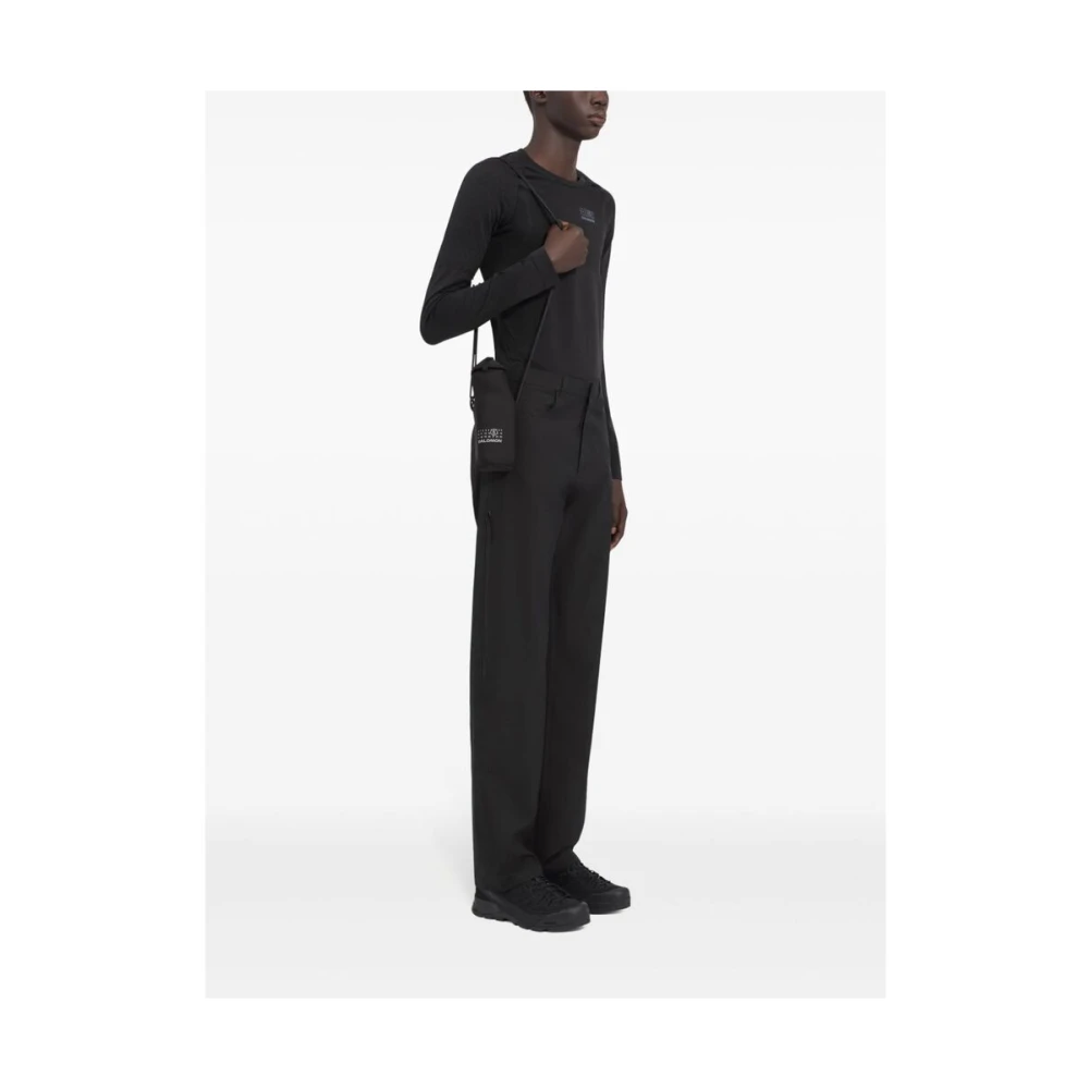 MM6 Maison Margiela Zwarte Classic Button-Front Jeans Black Heren