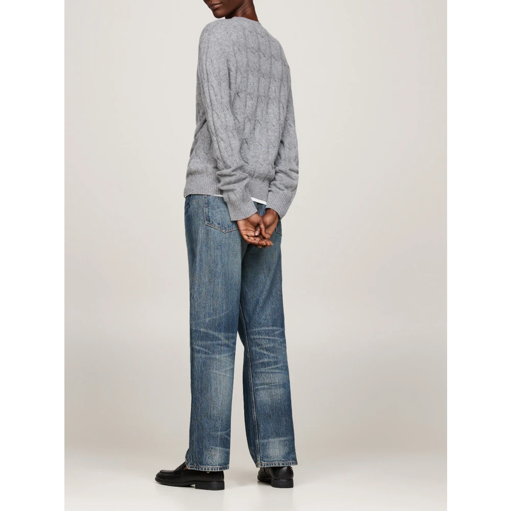 Tommy Hilfiger Zachte wol kabeltrui Gray Dames