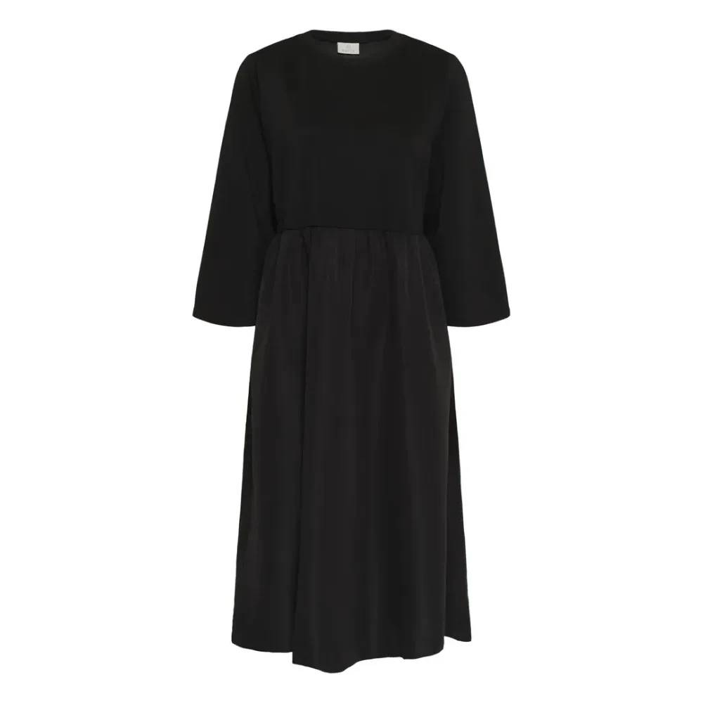 Kaffe Black Midi Dresses - Female - Midi Dresses - Xl - Dresses