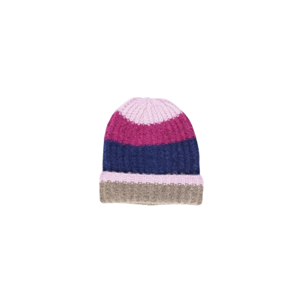 Pieces Blauwe Acryl Wintermuts Dames Collectie Multicolor Dames