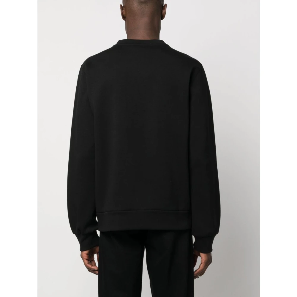 Dolce & Gabbana Zwarte Bij Geborduurde Crew Neck Sweater Black Heren