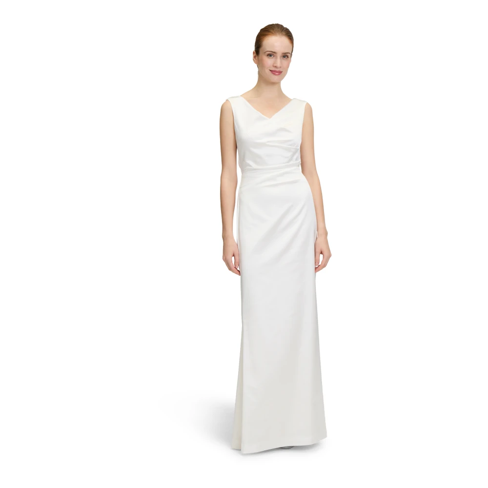 Vera Mont Elegante Gerimpelde Avondjurk White Dames