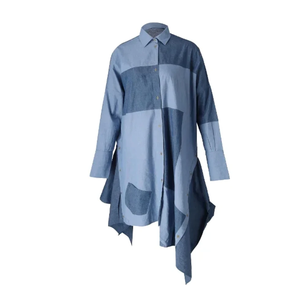 Loewe Pre-owned Cotton dresses Blue Dames