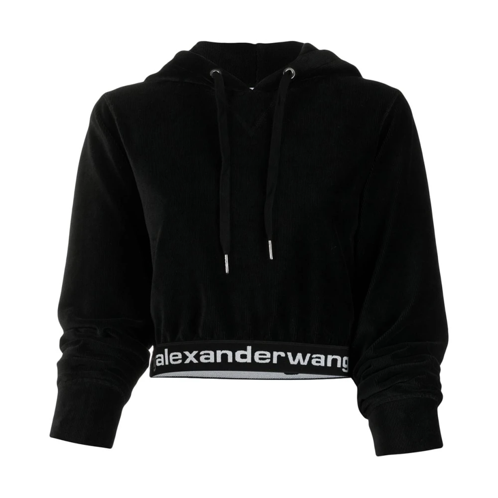 Alexander wang Zwarte Sweater met Geborduurd Logo Black Dames