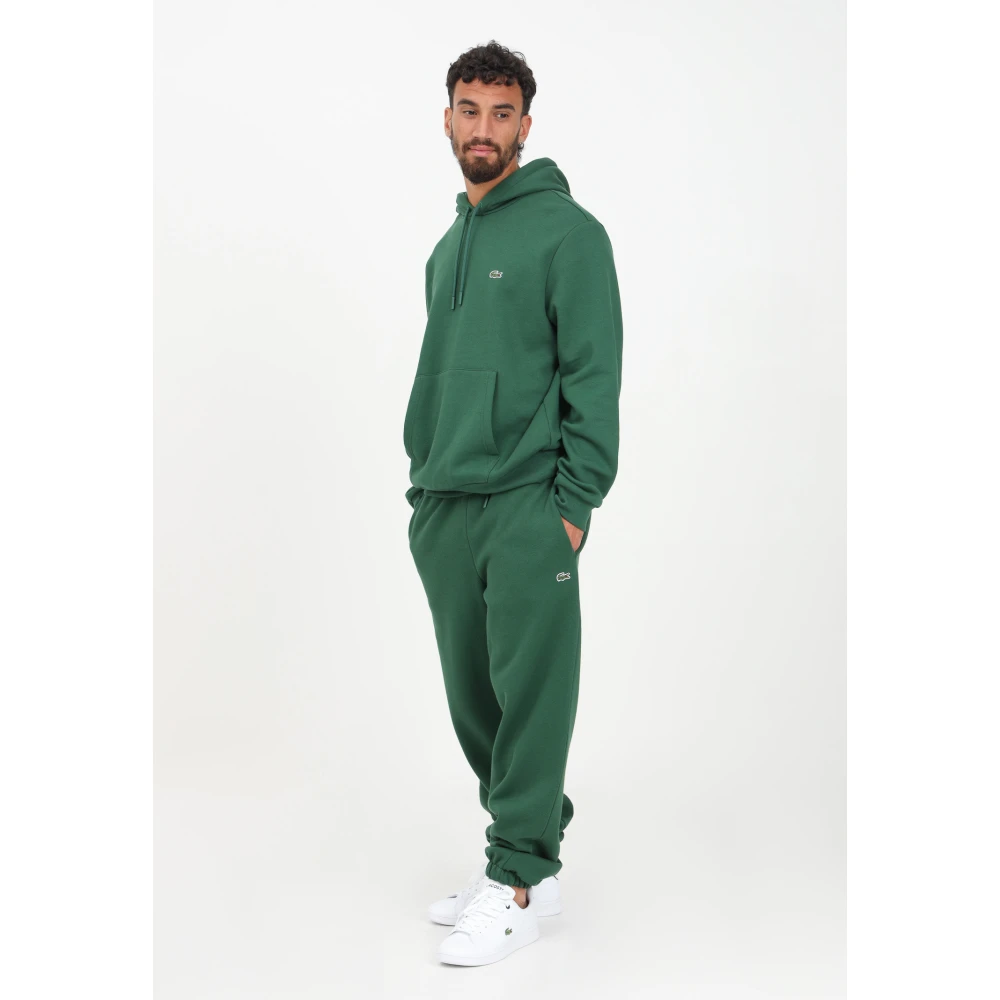 Lacoste Groene Sportbroek Handtekening Krokodil Patch Green Heren