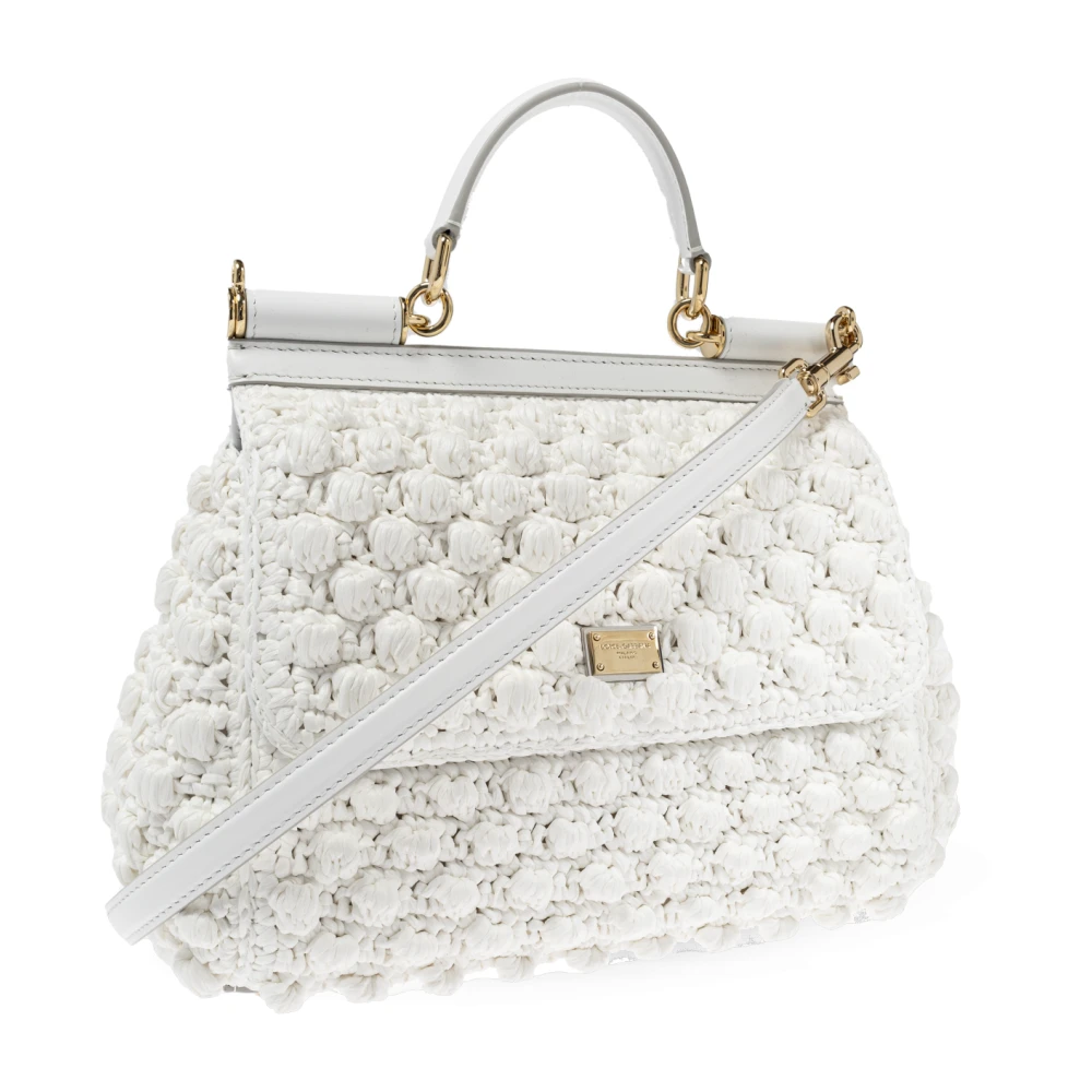 Dolce & Gabbana Sicily Schoudertas White Dames