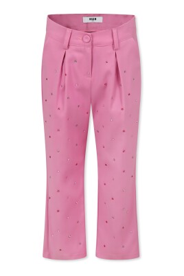 pantalon-casual-rose-avec-strass