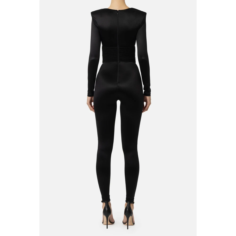 Elisabetta Franchi Zwarte Broek met Stijl Black Dames