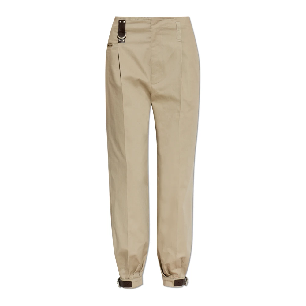 Moschino Women's Beige Wide Trousers, S, Wide-Leg Trousers