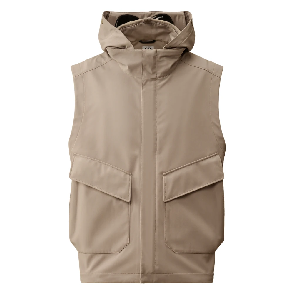 C.p. Company Men's Gray Shell-R Goggle Gilet 2 - Waistcoats - L - Jackets