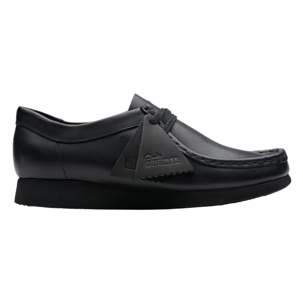 Clarks Unisex Kids Black Leather Wallabee Kids Boots - Kids Shoes - 34 Eu - Kids