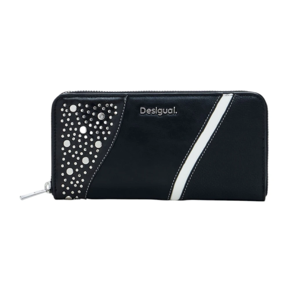 Desigual Damski Czarny Akcesoria, Kobieta, One Size, Portfel Kolekcja Wiosna/Lato
