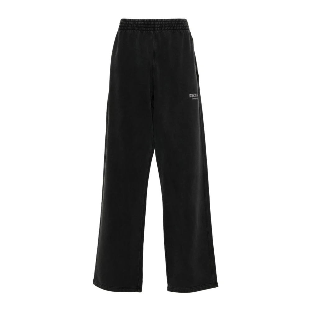 Martine Rose Zwarte Wijde Track Pant Washed Rose Black Heren