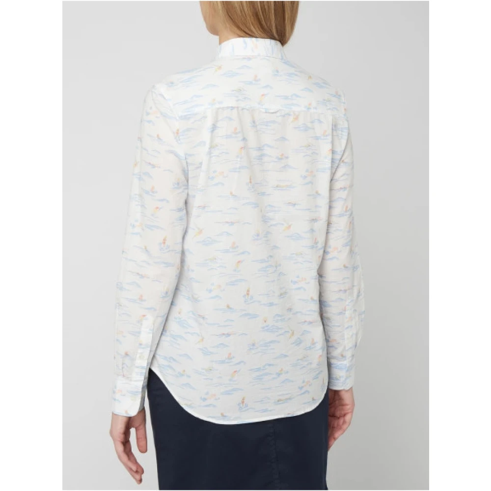 Gant Bedrukte mouwloze top White Dames