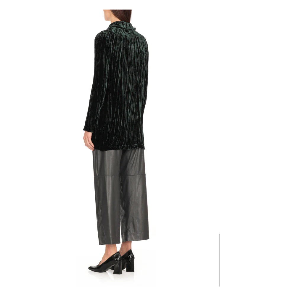 Antonelli Firenze Groen Fluweel Blazer met Reverskraag Green Dames