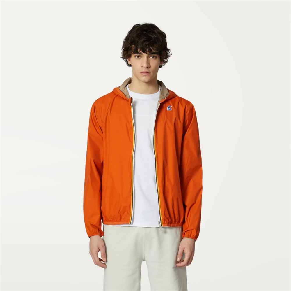 K-way Jacques Plus.2 Double Omkeerbare Lichtgewicht Jas Orange Heren