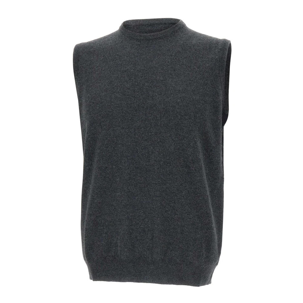 Filippo De Laurentiis Heren Wol Kasjmier Vest Antraciet Grijs Gray Heren
