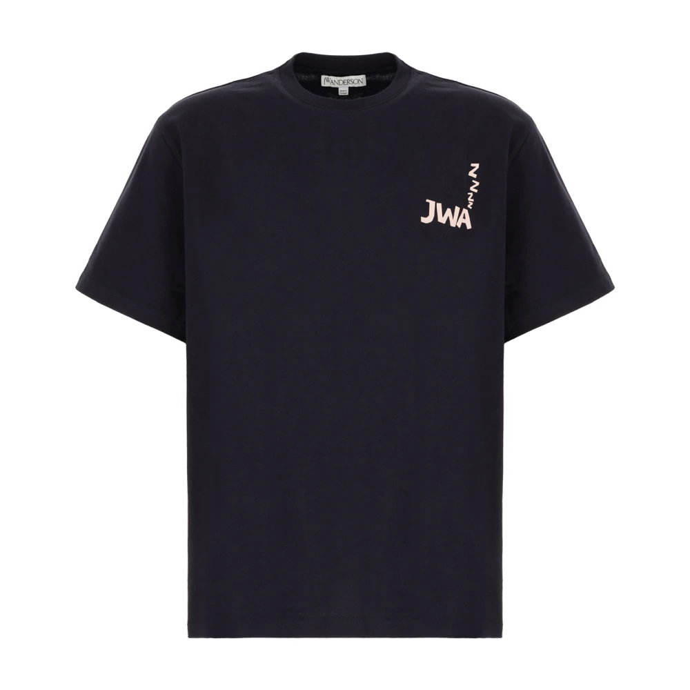 JW Anderson Casual Katoenen T-shirt voor Mannen Blue Heren