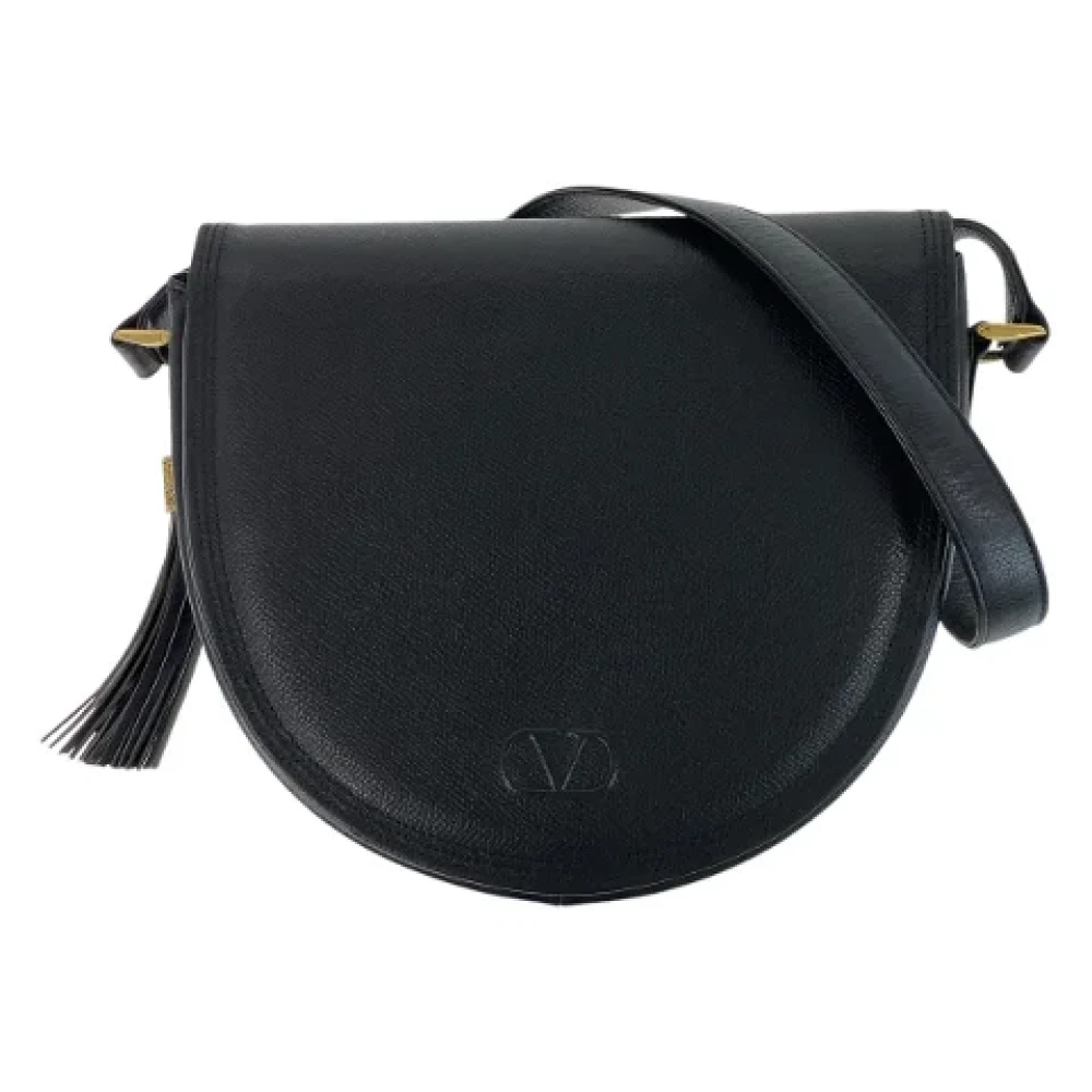 Valentino Vintage Pre-owned Leather shoulder-bags Black Dames