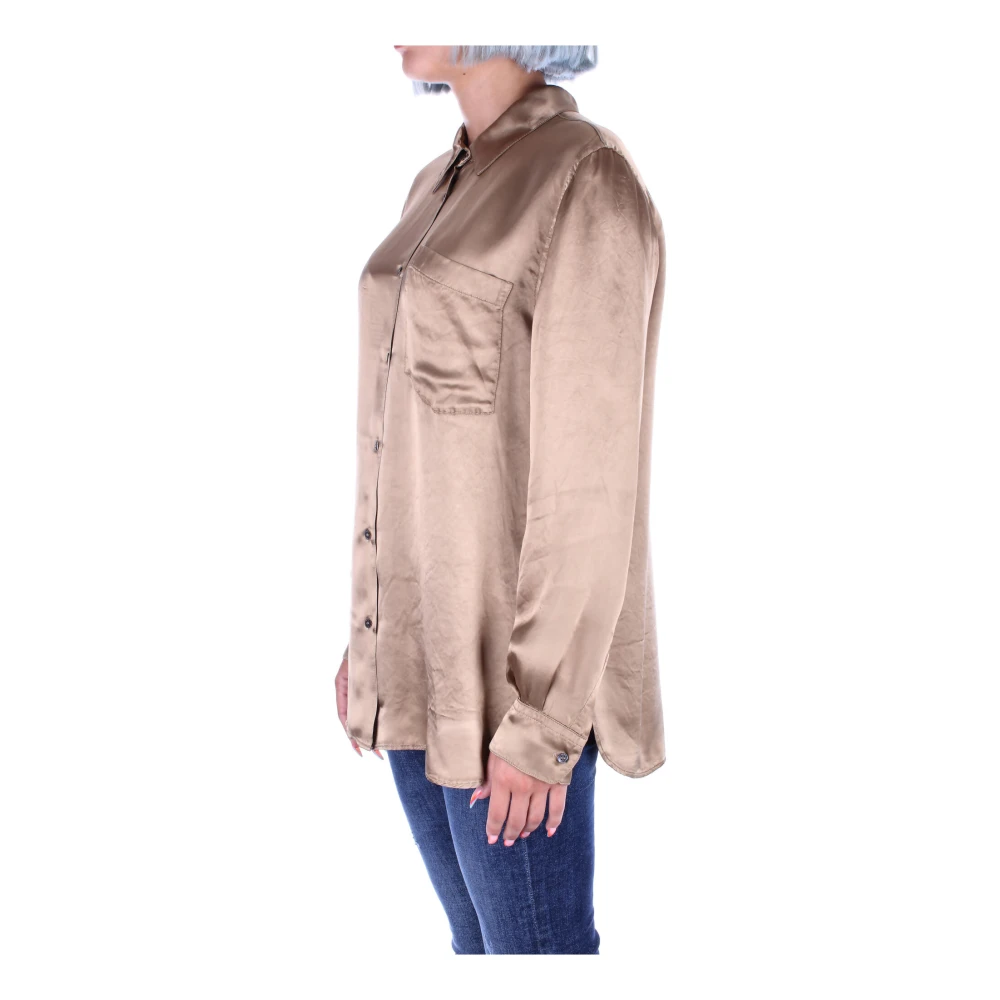 Aspesi Stijlvol overhemd met knoopsluiting aan de voorkant Brown Dames