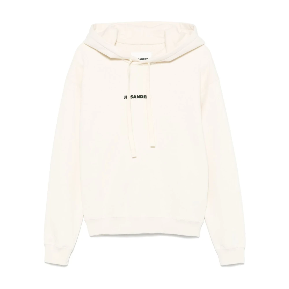 Jil Sander Men's Beige Logo Hoodie - Hoodies - S - Sweatshirts & Hoodies