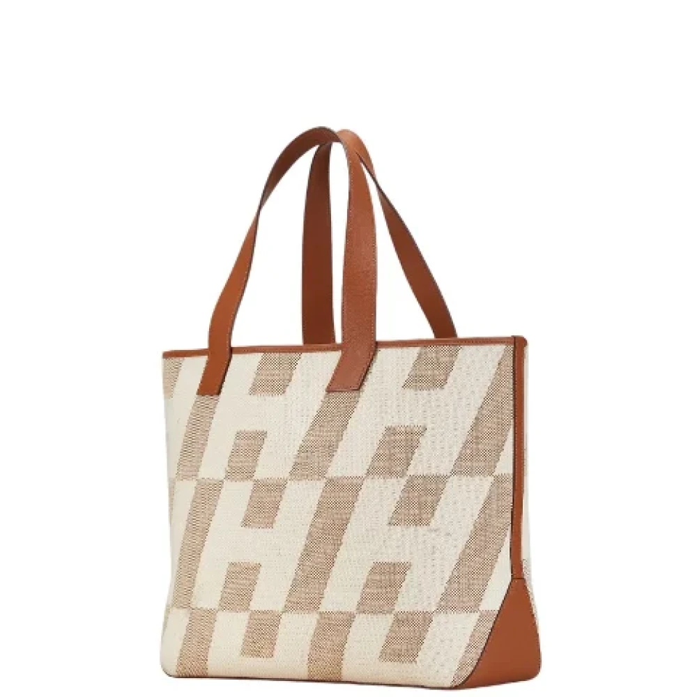 Hermès Vintage Pre-owned Canvas handbags Beige Dames