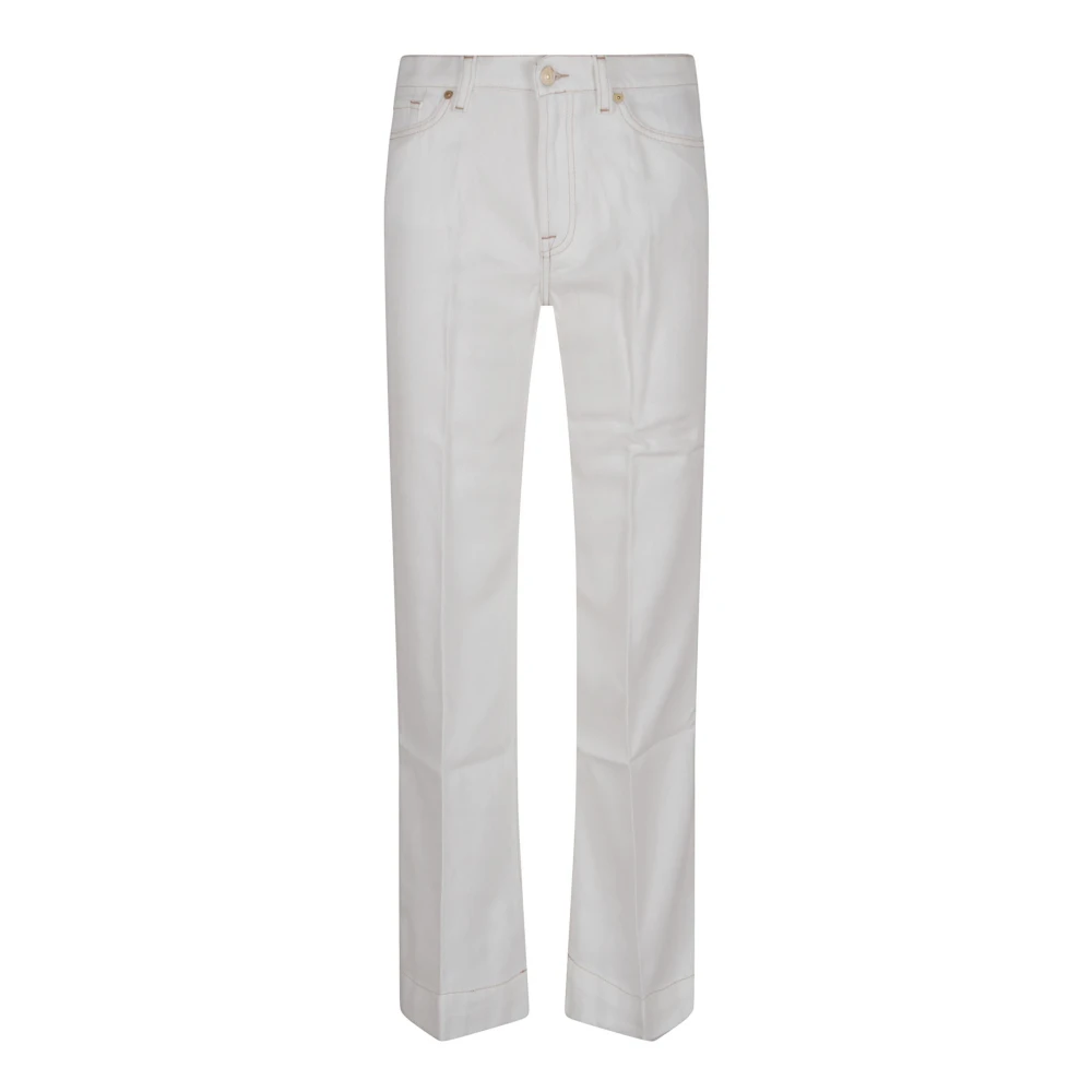 7 For All Mankind Witte Moderne Dojo Tailorless Jeans White Dames