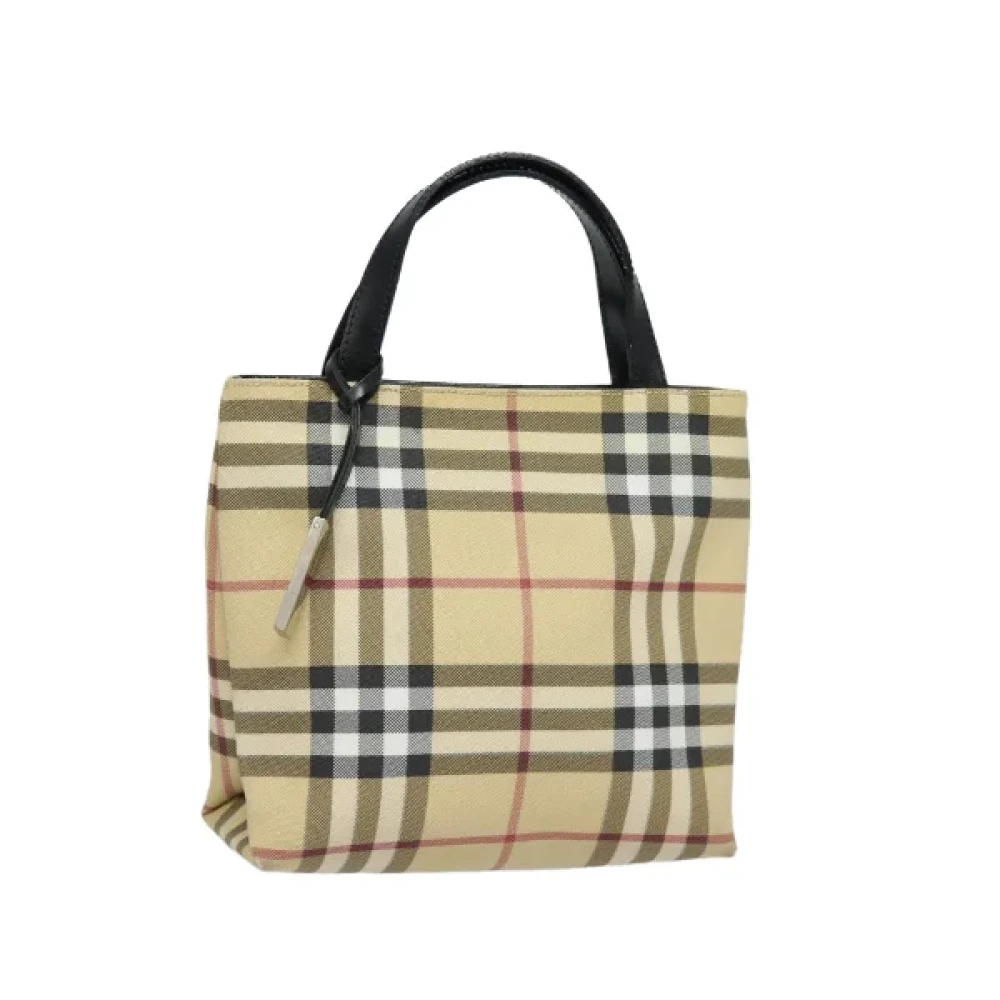 Burberry Vintage Pre-owned Fabric handbags Beige Dames