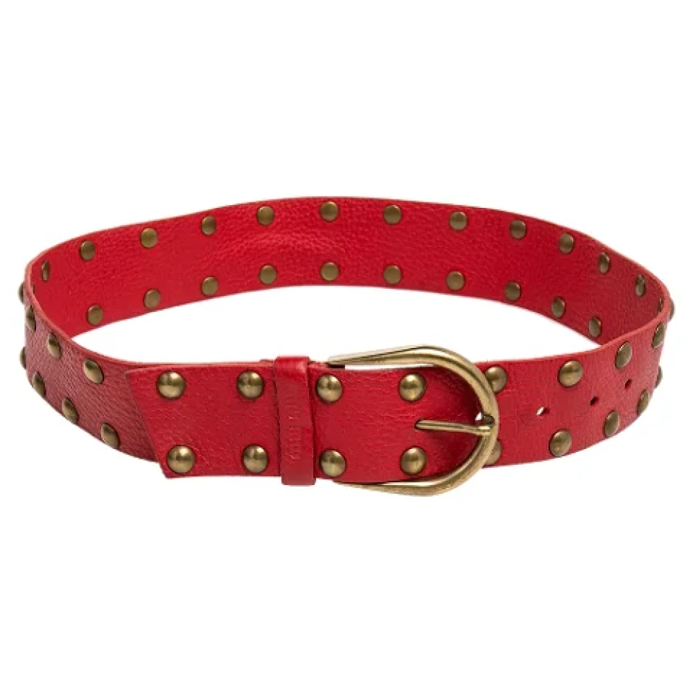Miu Pre-owned Leather belts Red Dames