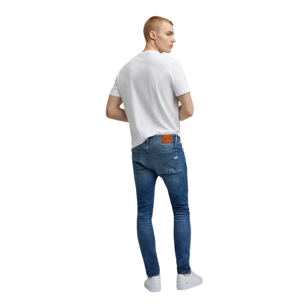 GAS Slim-fit Denim Broek Blue Heren