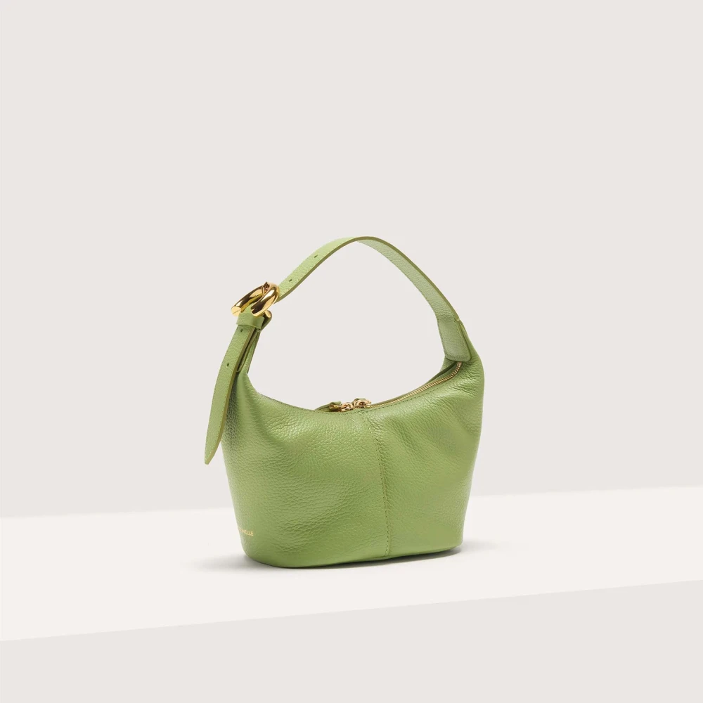 Coccinelle Groene gedeconstrueerde schoudertas met ovaal gesp Green Dames
