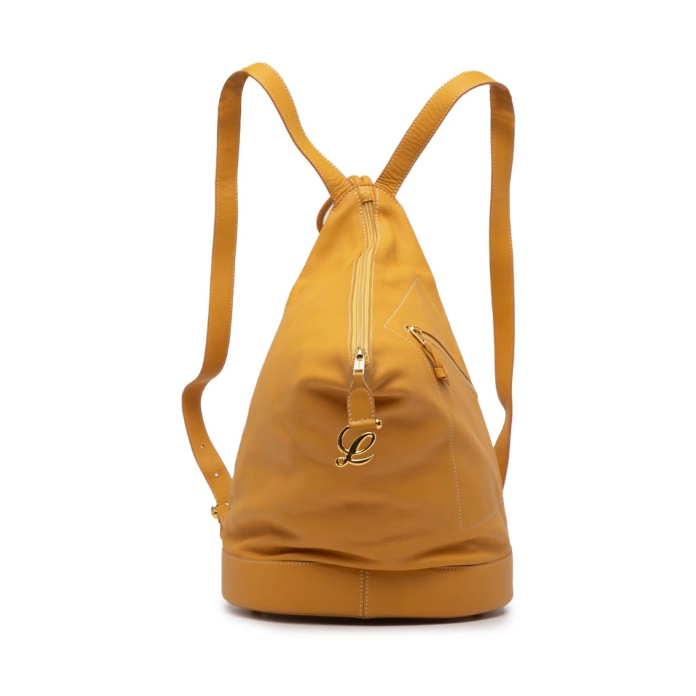 Loewe Pre-Owned Women's Yellow Pre-Owned Leather Backpack