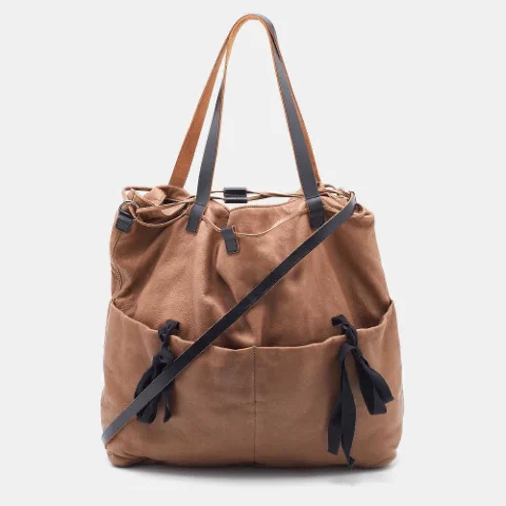 Marni Pre-owned Leather totes Brown Dames